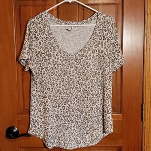 Z Supply - Shirt Top - Leopard Cheetah Print - Large